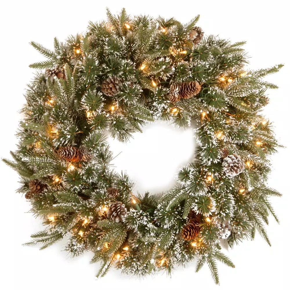 National Tree Company 24 In. Liberty Pine Artificial Christmas Wreath With Clear Lights 3 National Tree Company 24 In. Liberty Pine Artificial Christmas Wreath With Clear Lights