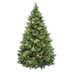 National Tree Company 7-1/2 Ft. Carolina Pine Hinged Artificial Christmas Tree With 86 Flocked Cones And 750 Clear Lights