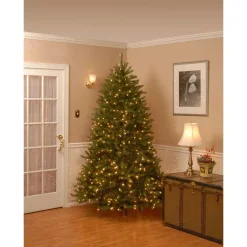 National Tree Company 9 Ft. Dunhill Fir Artificial Christmas Tree With Dual Color LED Lights -Alpine Corporation Shop national tree company pre lit christmas trees duh 300d 90 31 1000