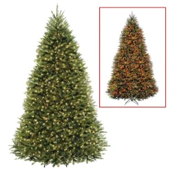 National Tree Company 9 Ft. Dunhill Fir Artificial Christmas Tree With Dual Color LED Lights