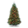 National Tree Company 7.5 Ft. Pre-Lit Dunhill Fir Hinged Artificial Christmas Tree With Multi-Color Lights -Alpine Corporation Shop national tree company pre lit christmas trees duh 75rlo 64 1000