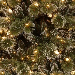National Tree Company 7.5 Ft. Glittery Bristle Pine Slim Artificial Christmas Tree With Warm White LED Lights 7 National Tree Company 7.5 Ft. Glittery Bristle Pine Slim Artificial Christmas Tree With Warm White LED Lights -Alpine Corporation Shop national tree company pre lit christmas trees gb3 319 75 4f 1000