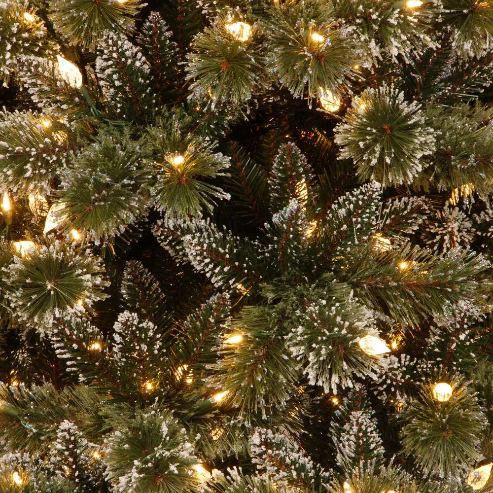 National Tree Company 7.5 Ft. Glittery Bristle Pine Slim Artificial Christmas Tree With Warm White LED Lights 5 National Tree Company 7.5 Ft. Glittery Bristle Pine Slim Artificial Christmas Tree With Warm White LED Lights - Image 3
