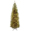 National Tree Company 7.5 Ft. Kingswood Fir Pencil Artificial Christmas Tree With Clear Lights -Alpine Corporation Shop national tree company pre lit christmas trees kw7 300 75 64 1000