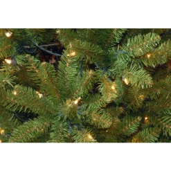 National Tree Company 9 Ft. Kingswood Fir Pencil Artificial Christmas Tree With Clear Lights 7 National Tree Company 9 Ft. Kingswood Fir Pencil Artificial Christmas Tree With Clear Lights -Alpine Corporation Shop national tree company pre lit christmas trees kw7 300 90 4f 1000