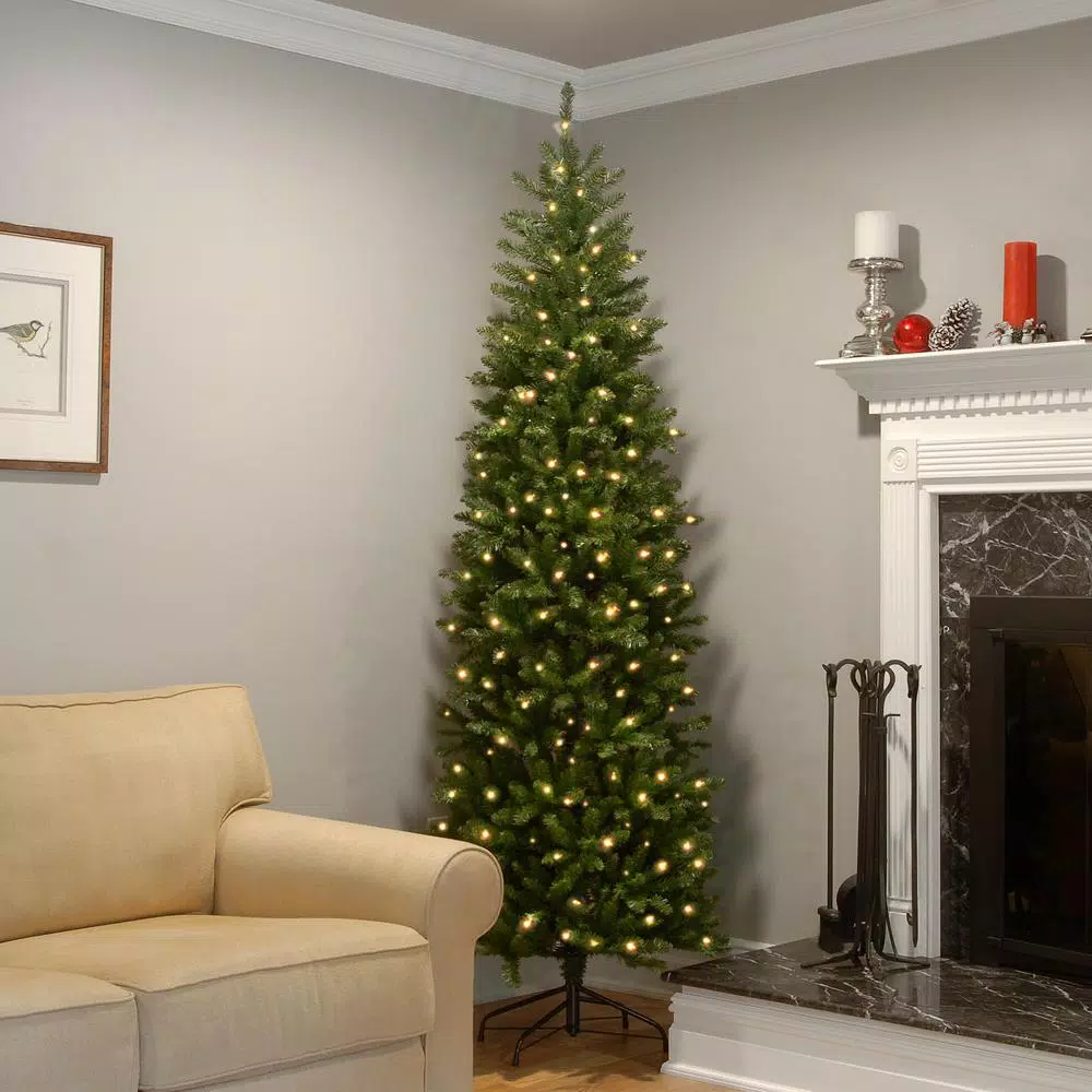 National Tree Company 9 Ft. Kingswood Fir Pencil Artificial Christmas Tree With Clear Lights 4 National Tree Company 9 Ft. Kingswood Fir Pencil Artificial Christmas Tree With Clear Lights - Image 2