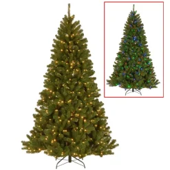 National Tree Company 7.5 Ft. North Valley Spruce Artificial Christmas Tree With Dual Color LED Lights