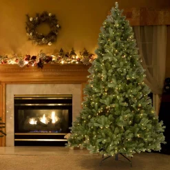 National Tree Company 7.5 Ft. Pre-Lit Green Douglas Fir Down Swept Artificial Christmas Tree With Clear Lights -Alpine Corporation Shop national tree company pre lit christmas trees pedd1 312 75 c3 1000