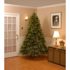 National Tree Company 7 Ft. Downswept Douglas Fir Artificial Christmas Tree With Clear Lights -Alpine Corporation Shop national tree company pre lit christmas trees pedd3 312 70 31 1000