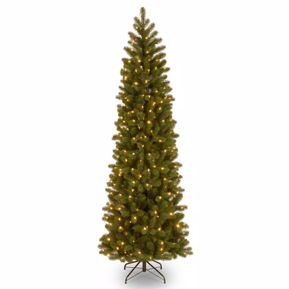 National Tree Company 6.5 Ft. Downswept Douglas Slim Fir Artificial Christmas Tree With Clear Lights 3 National Tree Company 6.5 Ft. Downswept Douglas Slim Fir Artificial Christmas Tree With Clear Lights