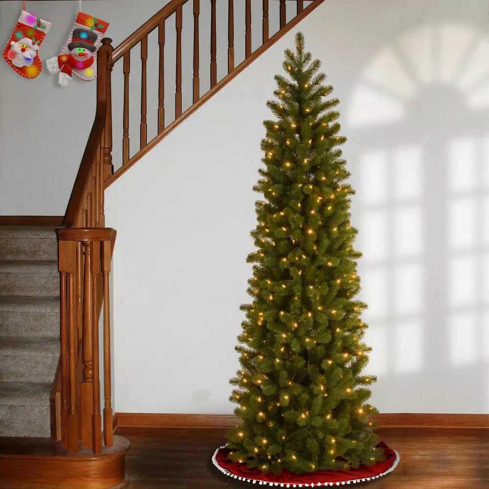 National Tree Company 6.5 Ft. Downswept Douglas Slim Fir Artificial Christmas Tree With Clear Lights 4 National Tree Company 6.5 Ft. Downswept Douglas Slim Fir Artificial Christmas Tree With Clear Lights - Image 2