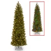 National Tree Company 9 Ft. Downswept Douglas Pencil Slim Fir Artificial Christmas Tree With Dual Color LED Lights -Alpine Corporation Shop national tree company pre lit christmas trees pedd4 392d 90 64 1000