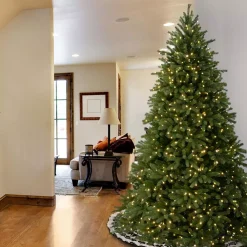National Tree Company 9 Ft. Jersey Fraser Fir Artificial Christmas Tree With Clear Lights -Alpine Corporation Shop national tree company pre lit christmas trees pejf1 300 90 c3 1000