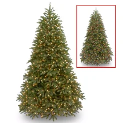 National Tree Company 6.5 Ft. Jersey Fraser Fir Medium Artificial Christmas Tree With Dual Color LED Lights
