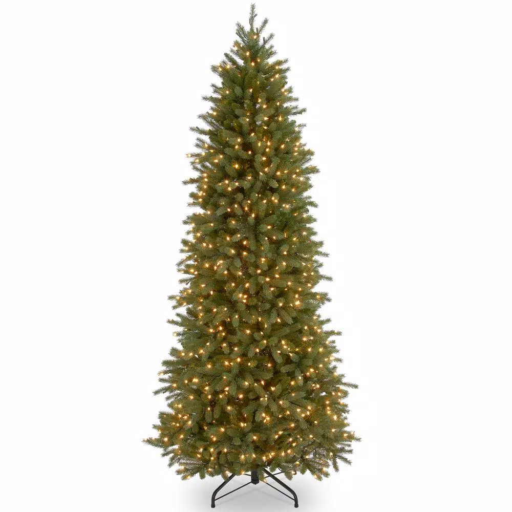 National Tree Company 12 Ft. Jersey Fraser Fir Pencil Slim Artificial Christmas Tree With Clear Lights 3 National Tree Company 12 Ft. Jersey Fraser Fir Pencil Slim Artificial Christmas Tree With Clear Lights