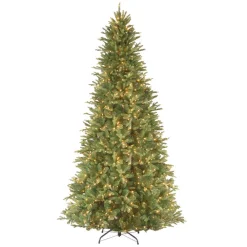 National Tree Company 12 Ft. Feel Real Tiffany Fir Slim Hinged Artificial Christmas Tree With 1200 Clear Lights