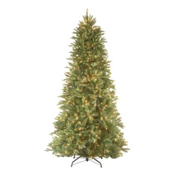 National Tree Company 9 Ft. Feel Real Tiffany Fir Slim Hinged Artificial Christmas Tree With 800 Clear Lights