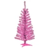 National Tree Company 4 Ft. Pink Tinsel Artificial Christmas Tree With Clear Lights -Alpine Corporation Shop national tree company pre lit christmas trees tt33 306 40 64 1000
