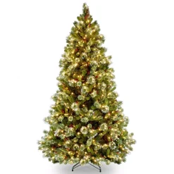 National Tree Company 6.5 Ft. Wintry Pine Medium Artificial Christmas Tree With Clear Lights