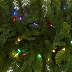 Nearly Natural 6 Ft. X 18 In. Pre-Lit Christmas Pine Extra Wide Artificial Garland With 100 Multi-Colored LED Lights -Alpine Corporation Shop nearly natural christmas garland 4460 4f 1000