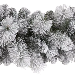 Nearly Natural 9 Ft. Unlit Flocked Christmas Artificial Garland 8 Nearly Natural 9 Ft. Unlit Flocked Christmas Artificial Garland -Alpine Corporation Shop nearly natural christmas garland w1125 4f 1000