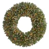 Nearly Natural 5 Ft. Pre-Lit Giant Flocked Artificial Christmas Wreath With 280 Multi-Colored Lights And Pine Cones 1 Nearly Natural 5 Ft. Pre-Lit Giant Flocked Artificial Christmas Wreath With 280 Multi-Colored Lights And Pine Cones -Alpine Corporation Shop nearly natural christmas wreaths 4449 64 1000