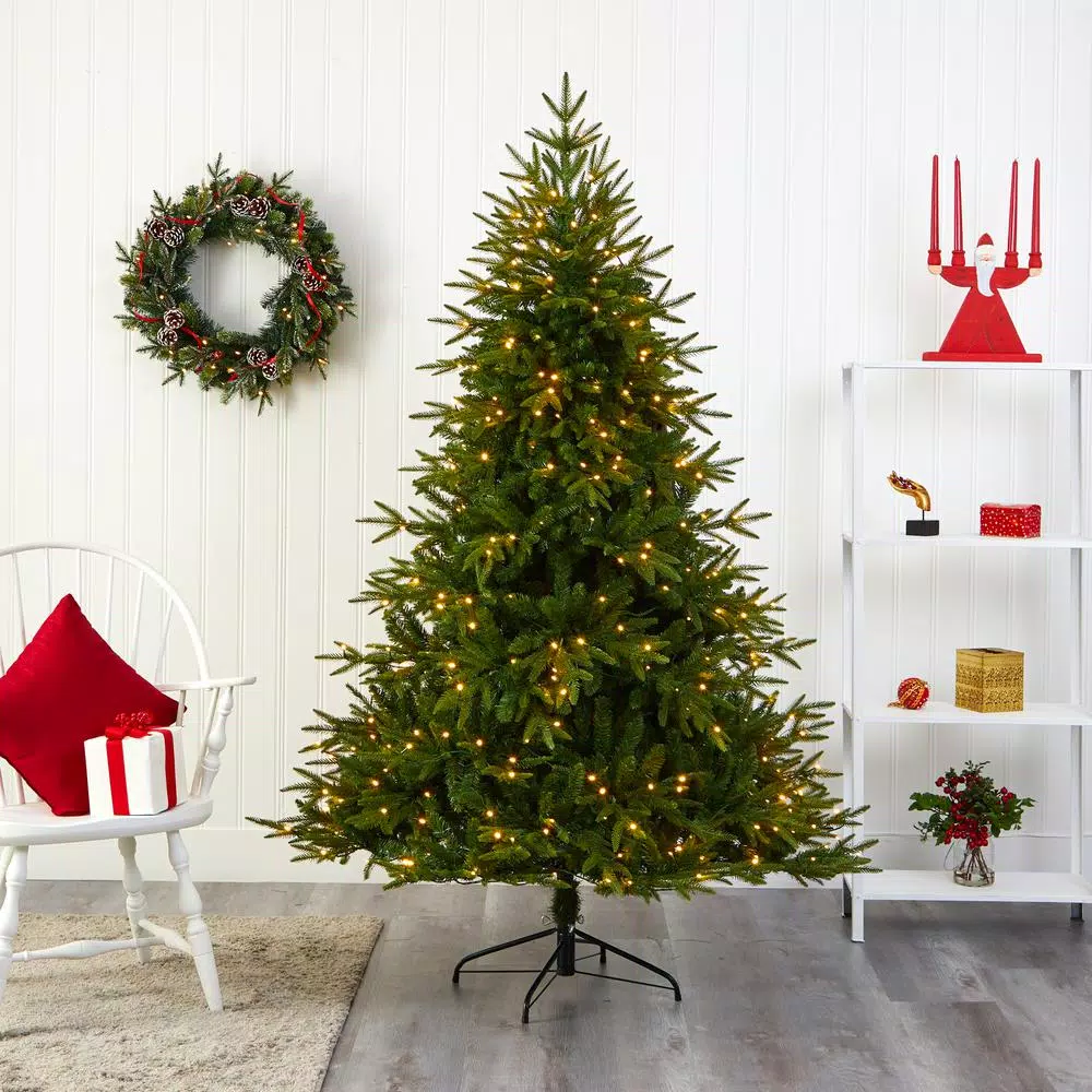 Nearly Natural 6.5 Ft. Pre-Lit Colorado Mountain Fir Natural Look Artificial Christmas Tree With 400 Clear LED Lights 9 Nearly Natural 6.5 Ft. Pre-Lit Colorado Mountain Fir Natural Look Artificial Christmas Tree With 400 Clear LED Lights - Image 7