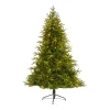 Nearly Natural 6.5 Ft. Pre-Lit Colorado Mountain Fir Natural Look Artificial Christmas Tree With 400 Clear LED Lights -Alpine Corporation Shop nearly natural pre lit christmas trees t1688 64 1000