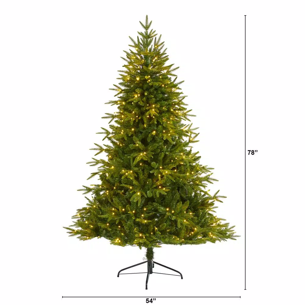 Nearly Natural 6.5 Ft. Pre-Lit Colorado Mountain Fir Natural Look Artificial Christmas Tree With 400 Clear LED Lights 4 Nearly Natural 6.5 Ft. Pre-Lit Colorado Mountain Fir Natural Look Artificial Christmas Tree With 400 Clear LED Lights - Image 2