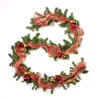 Noble House 9 Ft. Green Battery Operated Pre-Lit Warm White LED Noble Fir Pre-Decorated Artificial Christmas Garland 1 Noble House 9 Ft. Green Battery Operated Pre-Lit Warm White LED Noble Fir Pre-Decorated Artificial Christmas Garland -Alpine Corporation Shop noble house christmas garland 70157 64 1000