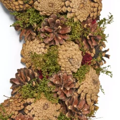 Noble House 18.5 In. Natural Brown Unlit Artificial Christmas Wreath With Pine Cones 9 Noble House 18.5 In. Natural Brown Unlit Artificial Christmas Wreath With Pine Cones -Alpine Corporation Shop noble house christmas wreaths 84046 4f 1000