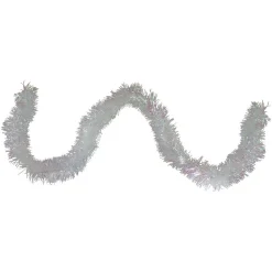 Northlight 50 Ft. 6-Ply Unlit Festive Shiny White Iridescent Christmas Tinsel Garland