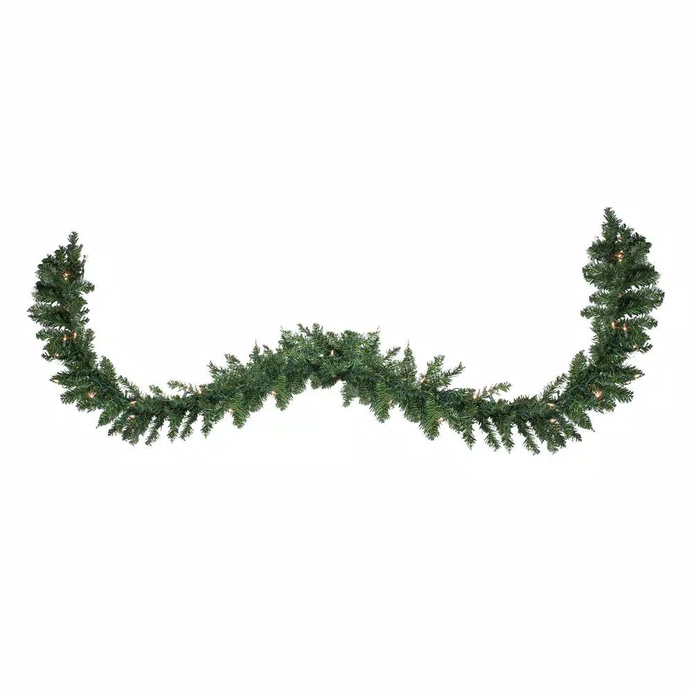 Northlight 108 In. Pre-Lit Buffalo Fir Artificial Christmas Garland With Clear Lights 3 Northlight 108 In. Pre-Lit Buffalo Fir Artificial Christmas Garland With Clear Lights