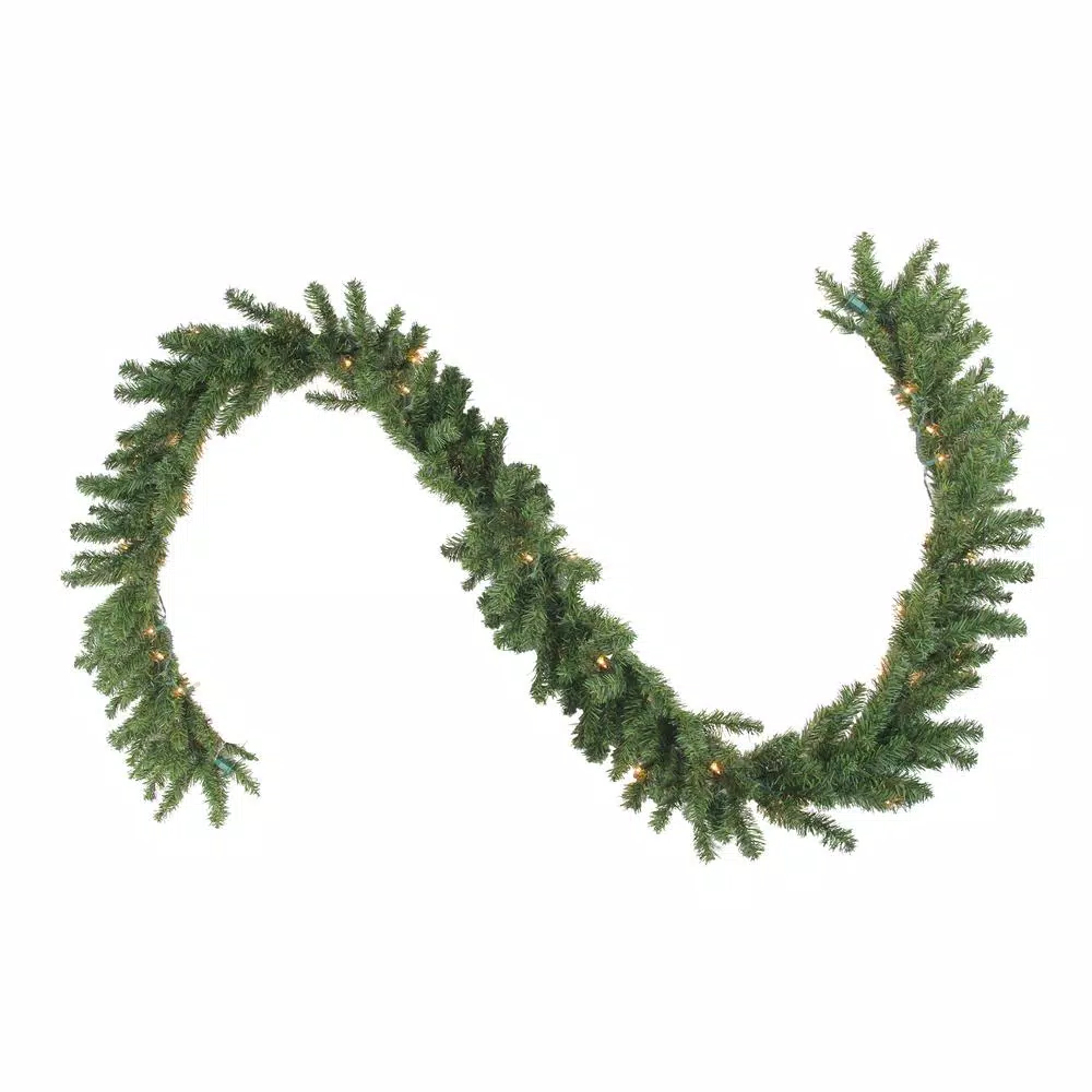 Northlight 9 Ft. X 12 In. Pre-Lit Canadian Pine Artificial Christmas Garland With Clear Lights 3 Northlight 9 Ft. X 12 In. Pre-Lit Canadian Pine Artificial Christmas Garland With Clear Lights