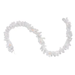 Northlight 9 Ft. X 12 In. Pre-Lit Snow White Artificial Christmas Garland With Clear Lights