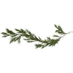Northlight 72 In. Green Cypress Unlit Artificial Christmas Garland With Black Grape Berries