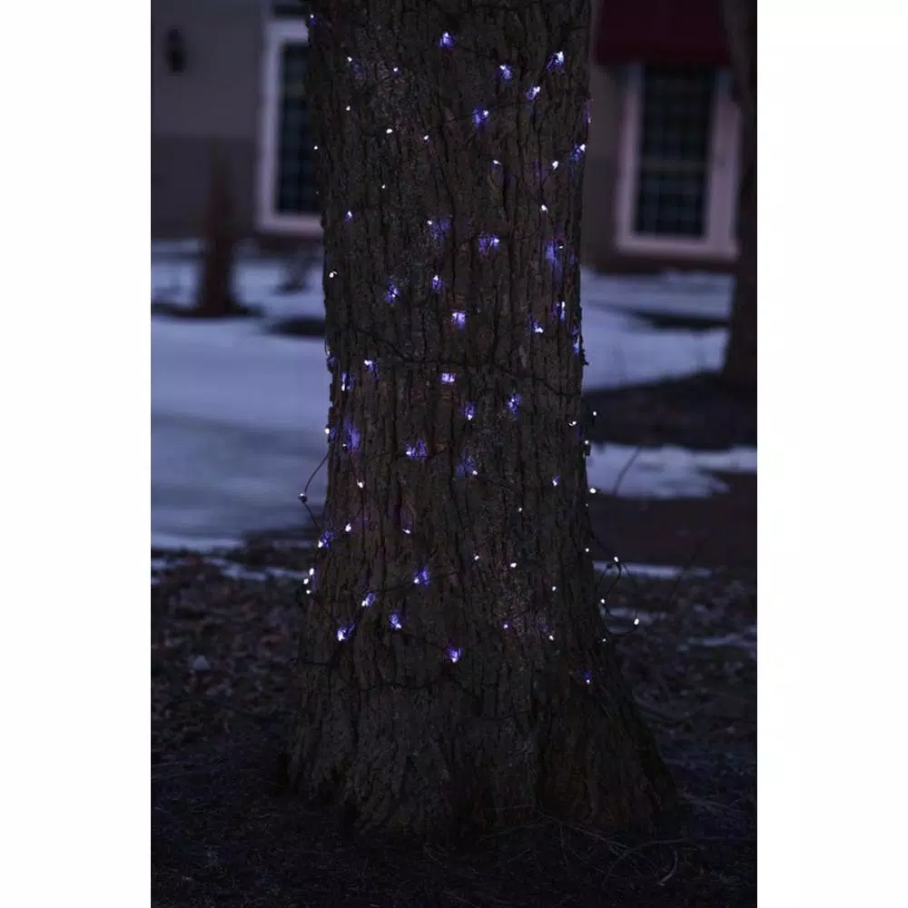 Northlight 2 Ft. X 8 Ft. Blue Mini Net Style Tree Trunk Wrap Christmas Lights With Brown Wire 5 Northlight 2 Ft. X 8 Ft. Blue Mini Net Style Tree Trunk Wrap Christmas Lights With Brown Wire - Image 3