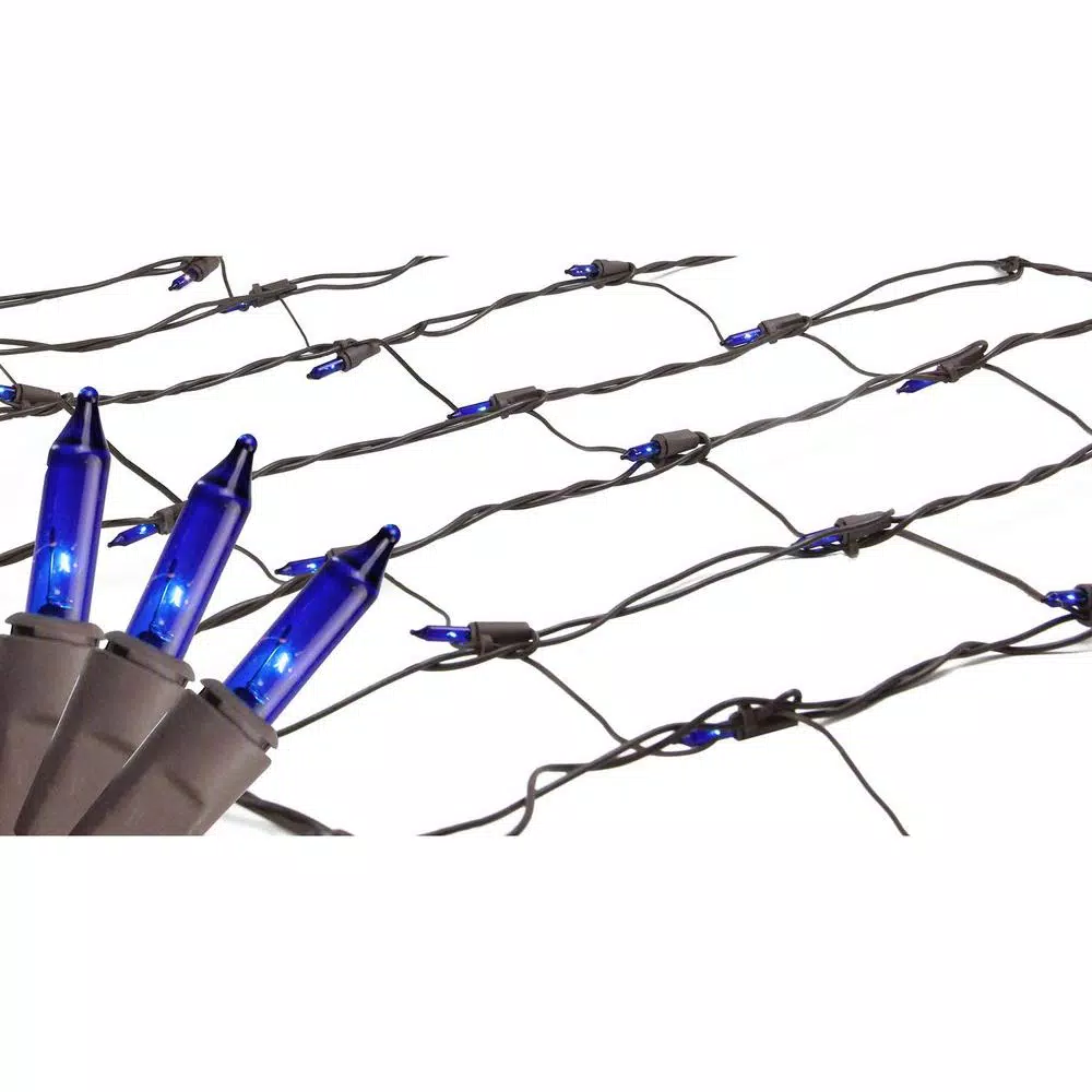 Northlight 2 Ft. X 8 Ft. Blue Mini Net Style Tree Trunk Wrap Christmas Lights With Brown Wire 3 Northlight 2 Ft. X 8 Ft. Blue Mini Net Style Tree Trunk Wrap Christmas Lights With Brown Wire