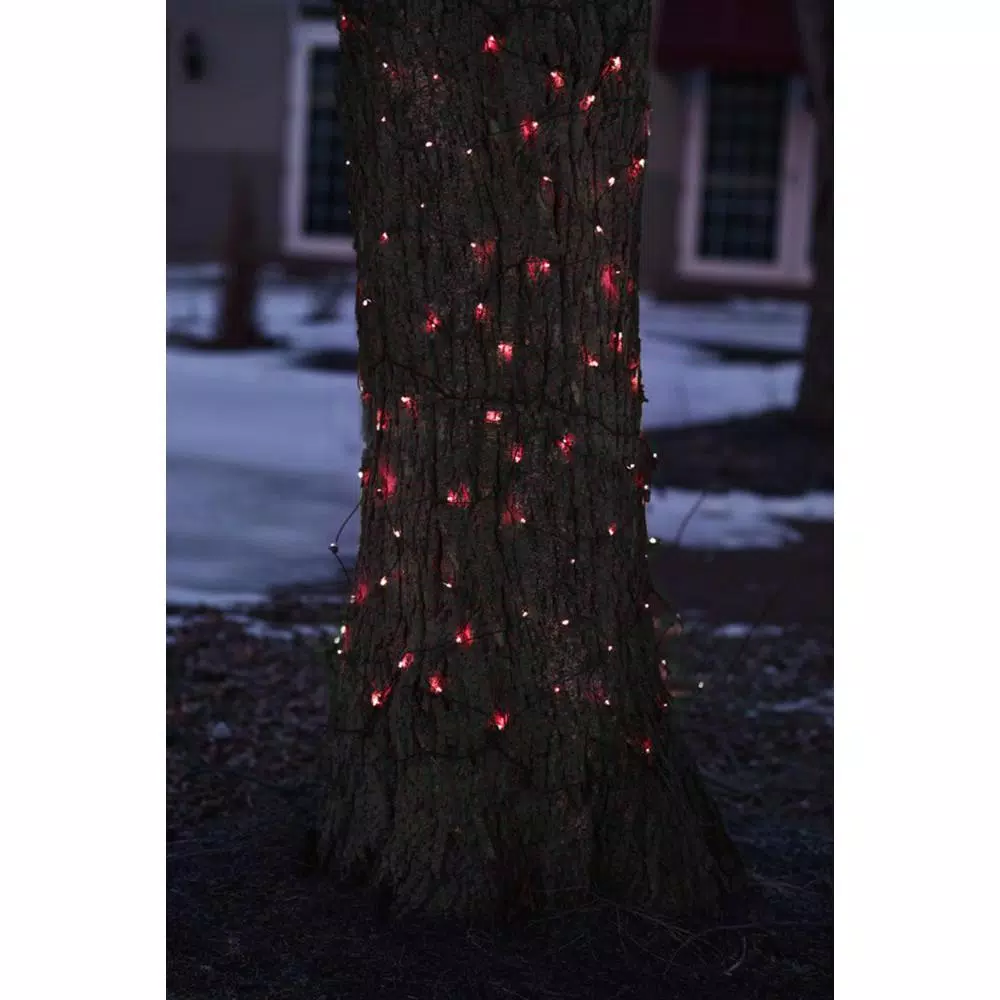 Northlight 2 Ft. X 8 Ft. Red Mini Net Style Tree Trunk Wrap Christmas Lights With Brown Wire 5 Northlight 2 Ft. X 8 Ft. Red Mini Net Style Tree Trunk Wrap Christmas Lights With Brown Wire - Image 3