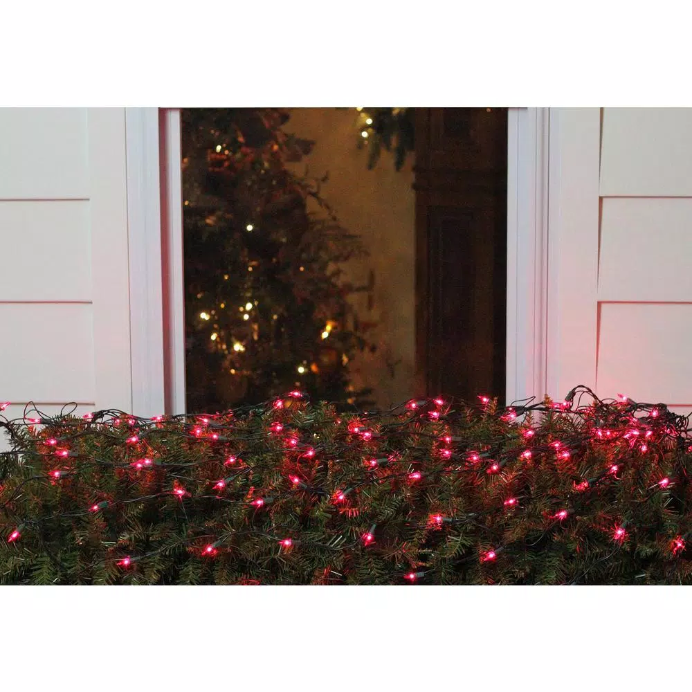 Northlight 4 Ft. X 6 Ft. Pink Mini Net Style Christmas Lights With Green Wire 4 Northlight 4 Ft. X 6 Ft. Pink Mini Net Style Christmas Lights With Green Wire - Image 2