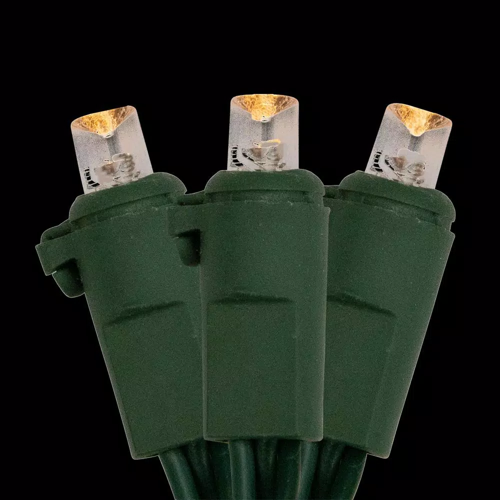 Northlight 24.5 Ft. 50-Light LED Warm White Wide Angle Christmas Lights With Green Wire 3 Northlight 24.5 Ft. 50-Light LED Warm White Wide Angle Christmas Lights With Green Wire