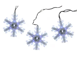 Northlight 2.08 Ft. 3-Light Cascading Blue And White Snowfall LED Snowflake Christmas Lights -Alpine Corporation Shop northlight christmas novelty lights 32267172 4f 1000