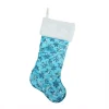 Northlight 20.5 In. Ice Palace Blue Sequin Snowflake Christmas Stocking With White Faux Fur Cuff -Alpine Corporation Shop northlight christmas stockings 32228478 64 1000