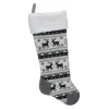Northlight 23.25 In. Black Gray And White Polyester Rustic Lodge Knit Christmas Stocking With Sherpa Cuff -Alpine Corporation Shop northlight christmas stockings 33530793 64 1000