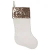 Northlight 20 In. Rose Gold And White Reversible Sequin Cuff Polyester Christmas Stocking -Alpine Corporation Shop northlight christmas stockings 34315211 64 1000