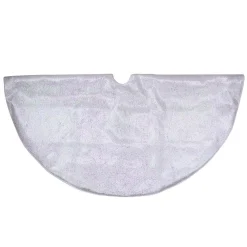 Northlight 48 In. White Iridescent Holographic Glittered Christmas Tree Skirt