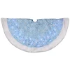 Northlight 48 In. LED Blue Iridescent Glittered Snowflakes Christmas Tree Skirt -Alpine Corporation Shop northlight christmas tree skirts collars 33530781 64 1000