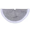 Northlight 20 In. Silver Glittered Mini Christmas Tree Skirt With Faux Fur Trim -Alpine Corporation Shop northlight christmas tree skirts collars 33530802 64 1000