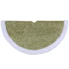 Northlight 20 In. Gold Glittered Mini Christmas Tree Skirt With Faux Fur Trim