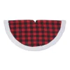 Northlight 56 In. Black And Red Buffalo Plaid With White Sherpa Christmas Tree Skirt -Alpine Corporation Shop northlight christmas tree skirts collars 33530850 64 1000